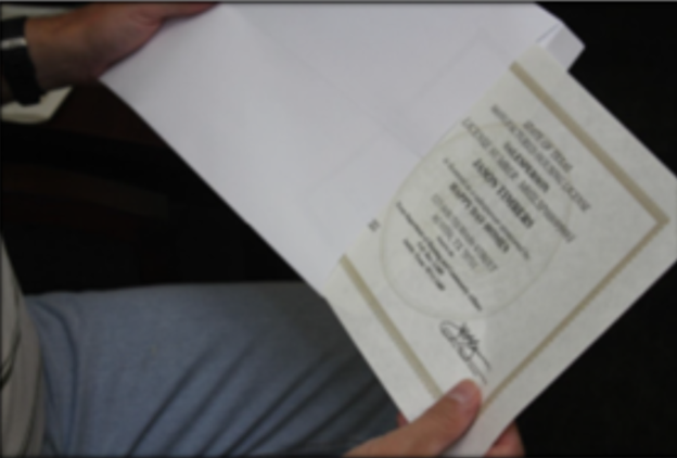 License in mail
