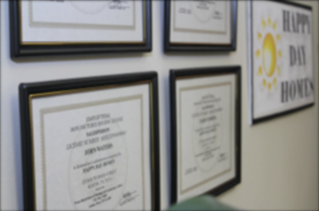 Wall of certificates