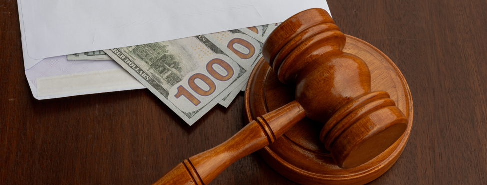Gavel and money